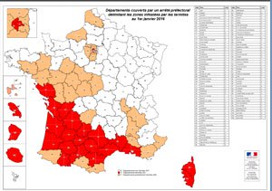 Carte infestation termites FINISTERE